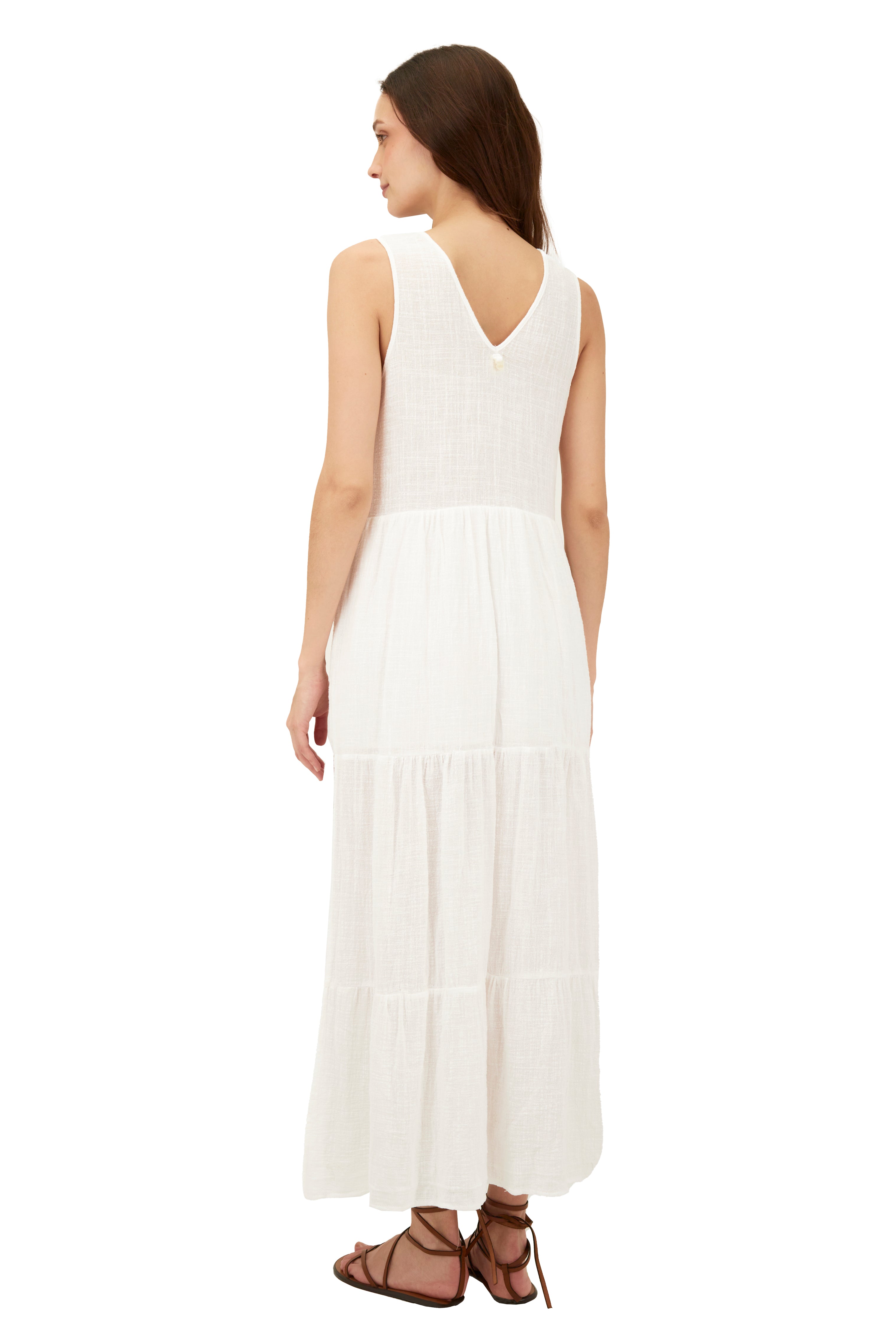 Textured Eco White Enlight Dress
