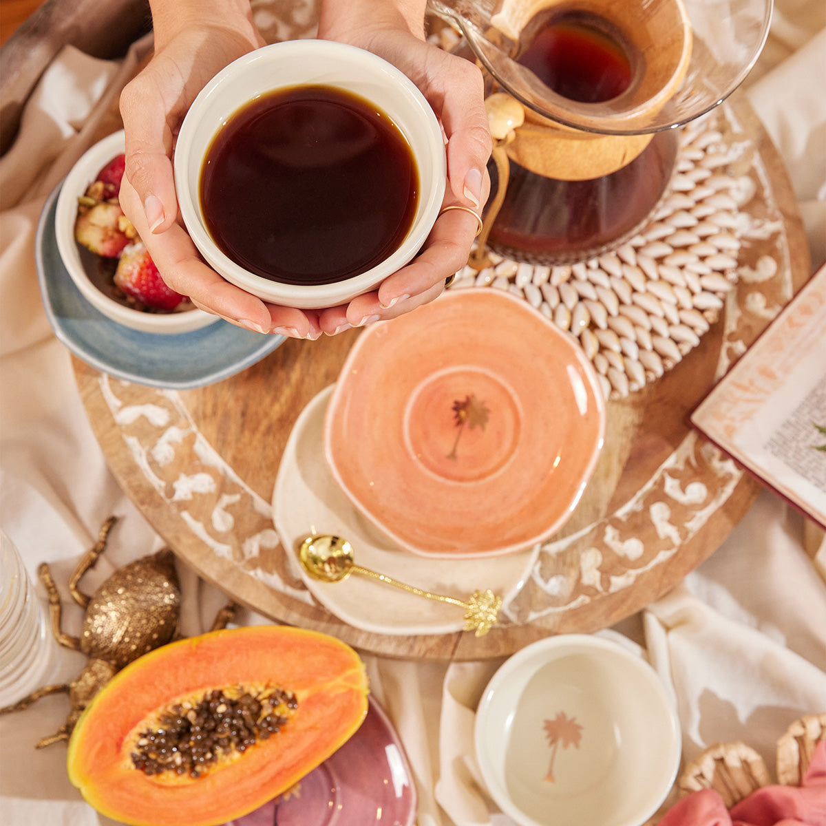 Set de Café / Té Corona x Malai 4 Puestos 8 Piezas