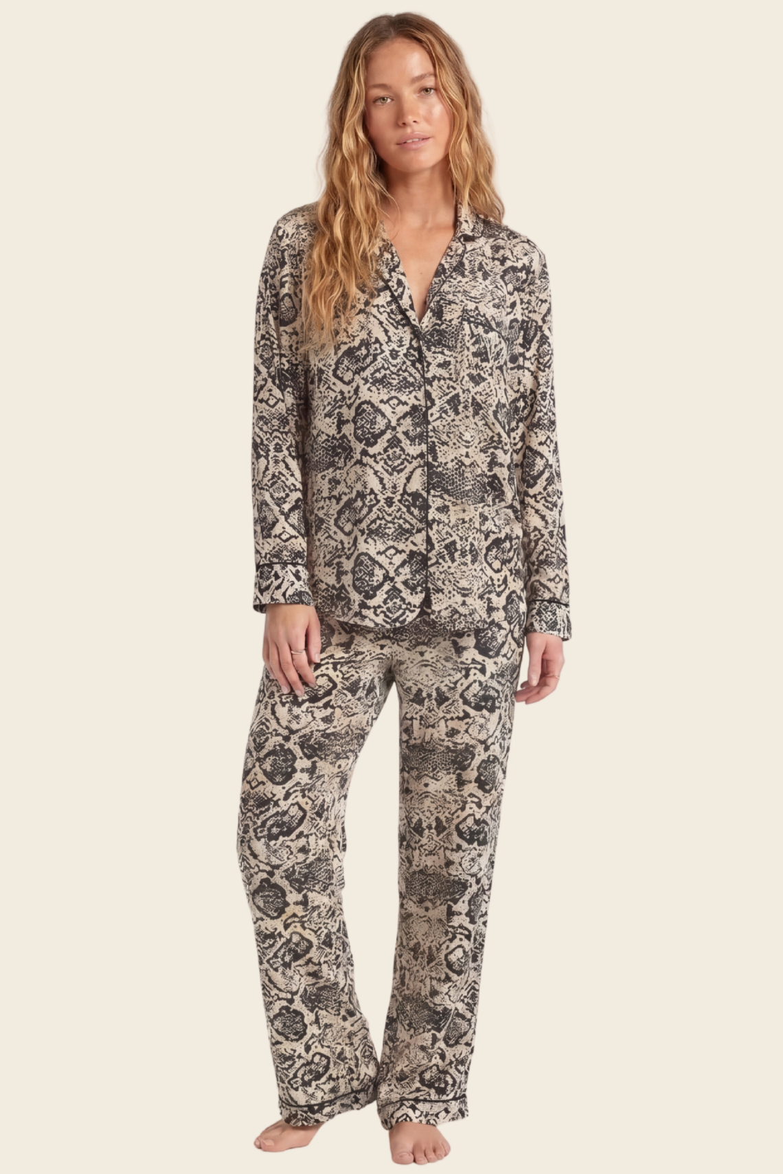 Ivory Snake Pijama Pant