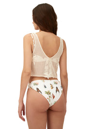 Ivory Malla Palma Krewel Crop Top