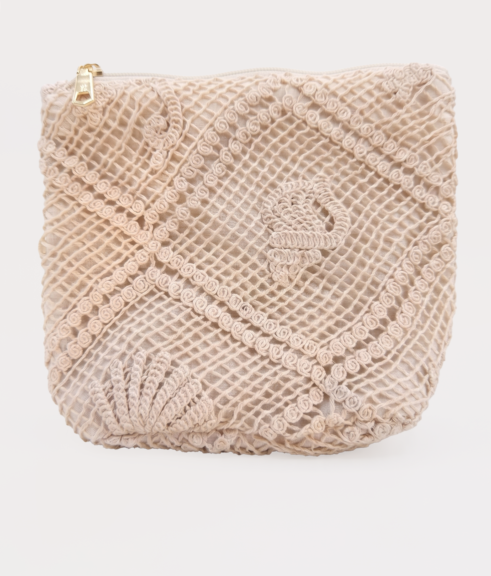 Ivory Crochet Luma Pouch