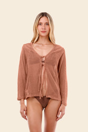 Salmon Mesh Malla Ritual Shirt