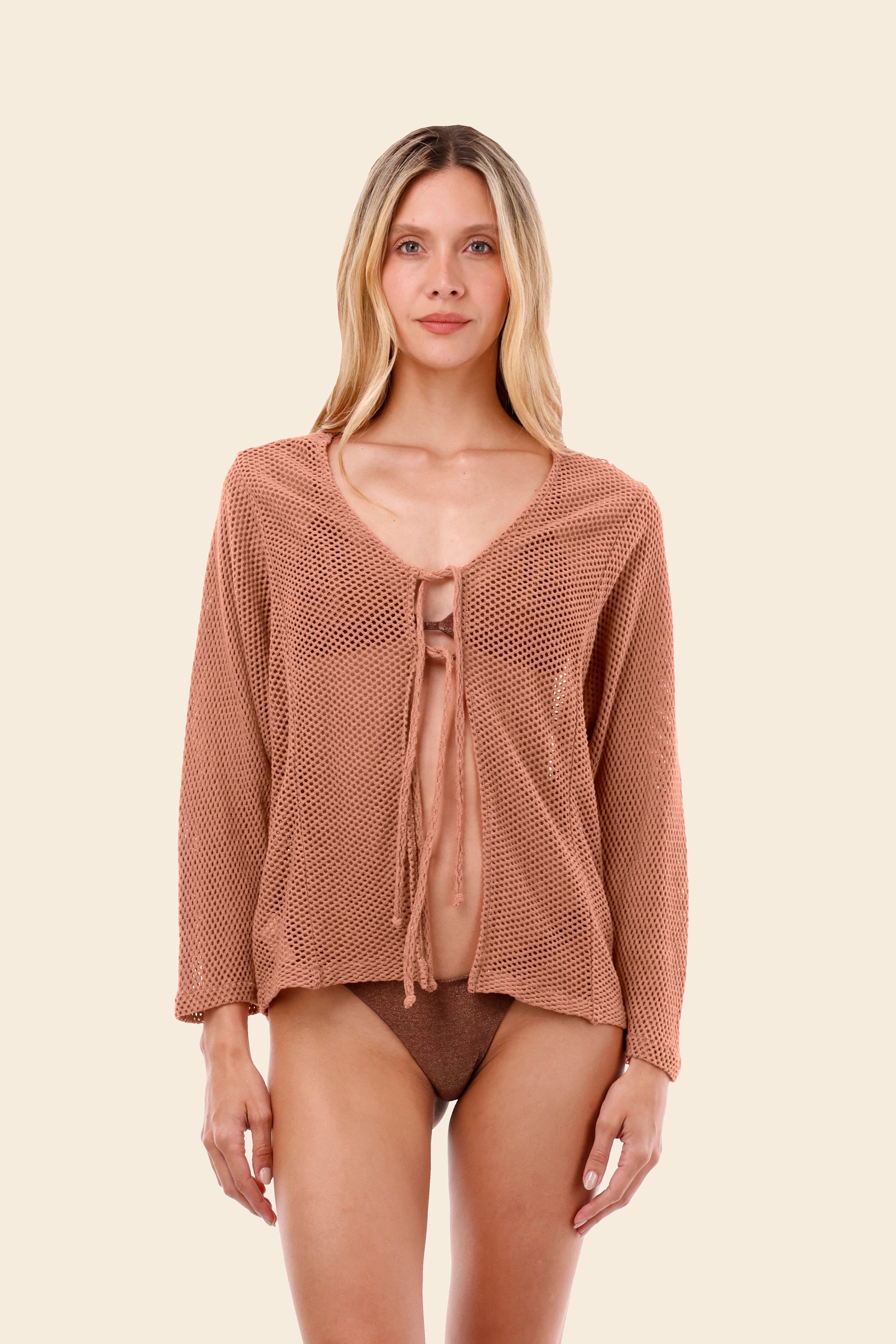 Salmon Mesh Malla Ritual Shirt