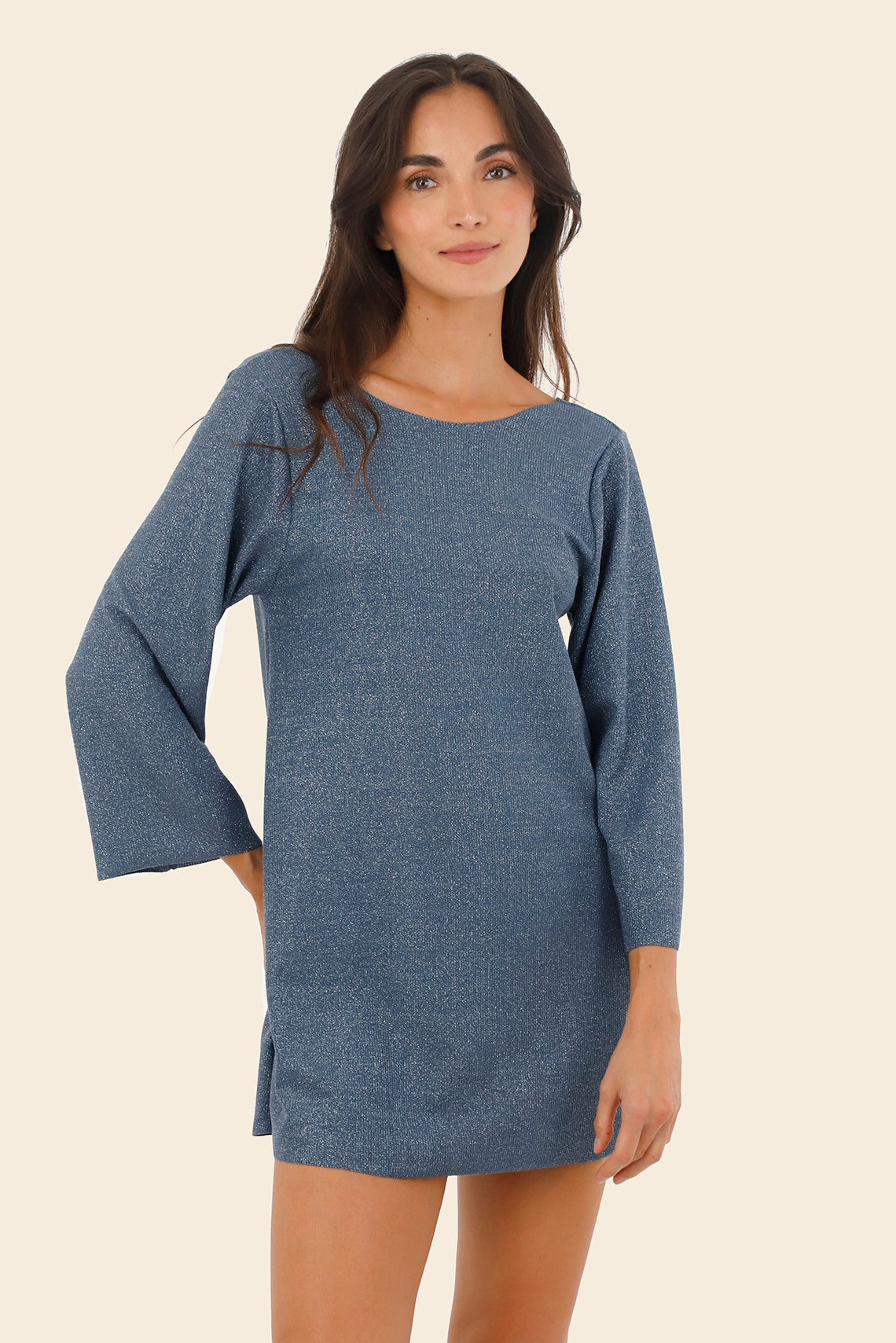 Textured Deep Blue Apogeo Dress