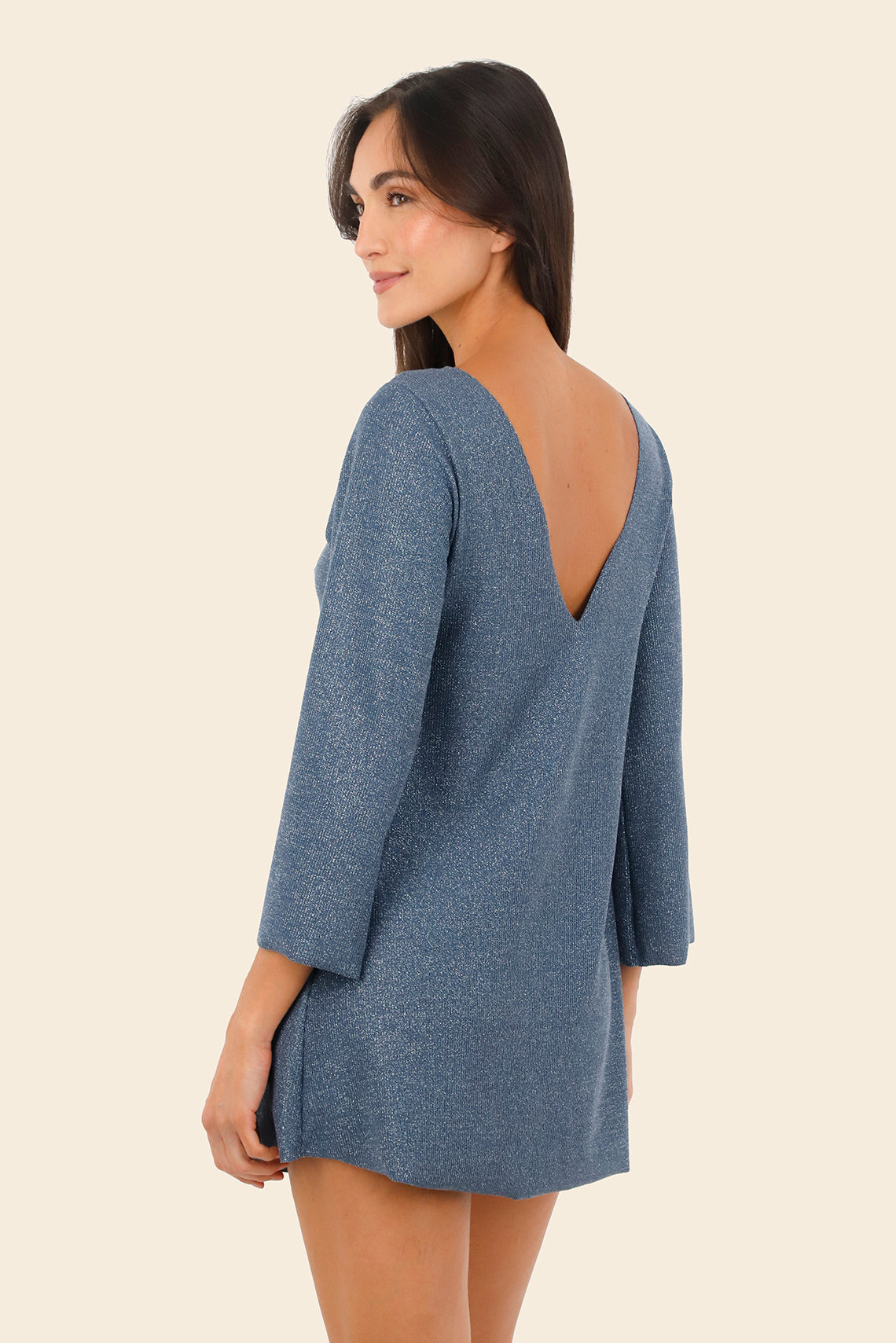 Textured Deep Blue Apogeo Dress