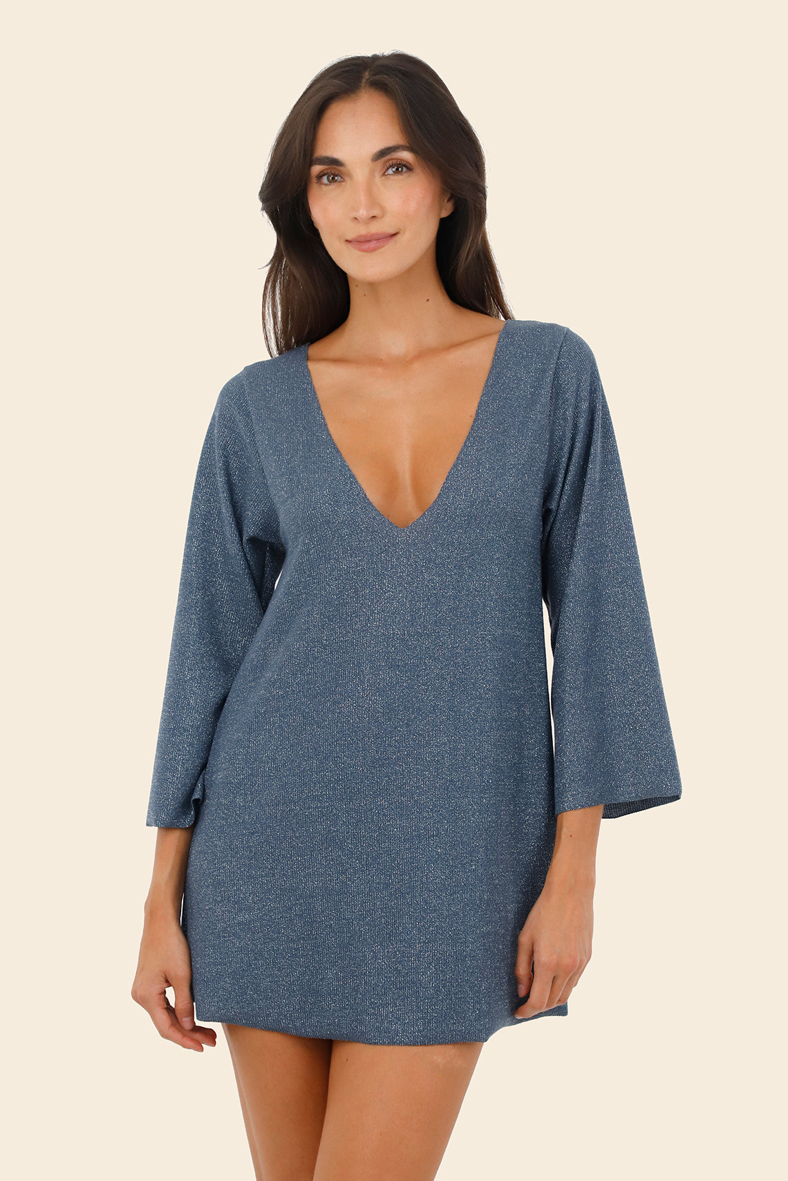 Textured Deep Blue Apogeo Dress