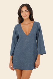 Textured Deep Blue Apogeo Dress