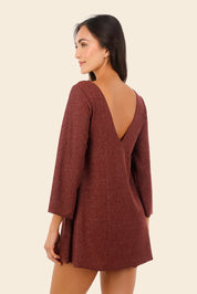 Textured Barn Red Apogeo Dress