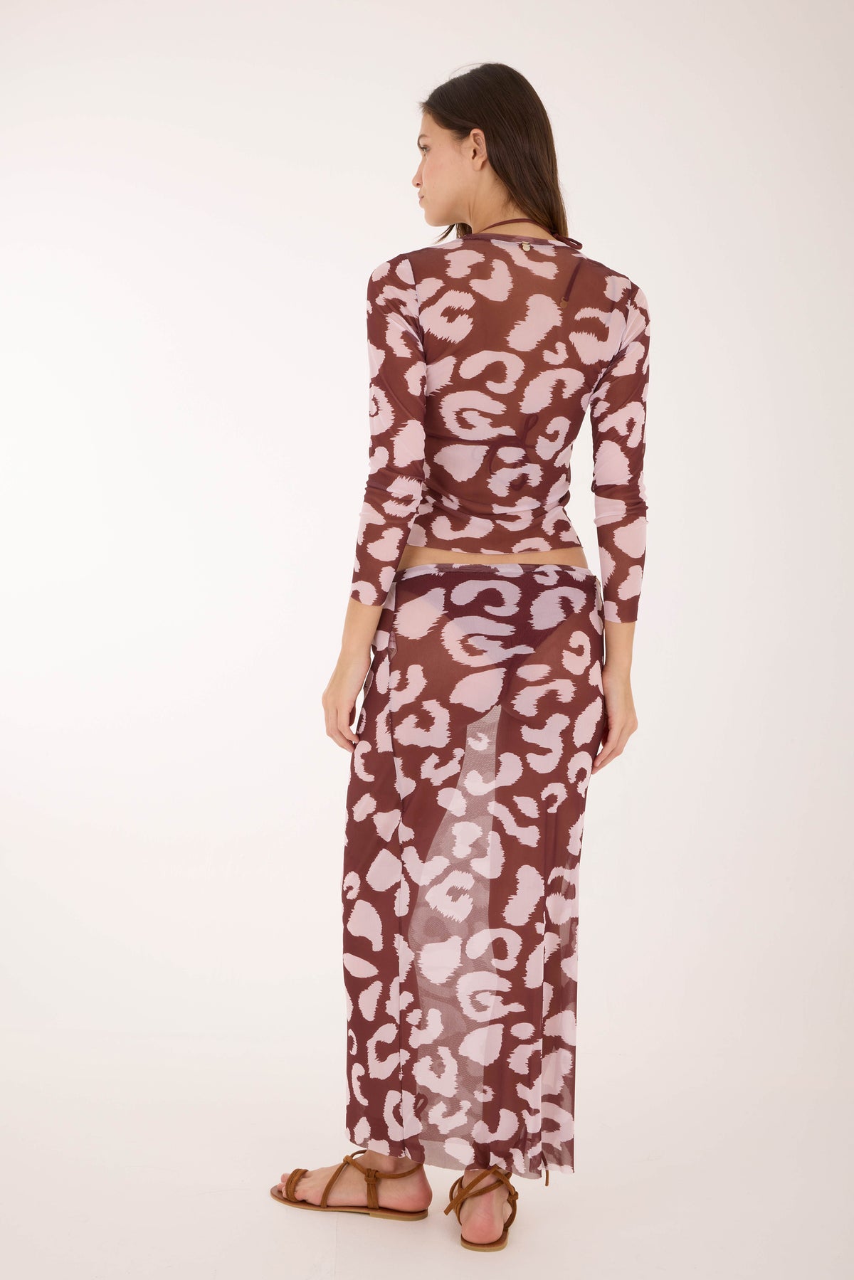 Amber Leopard Sleek Skirt