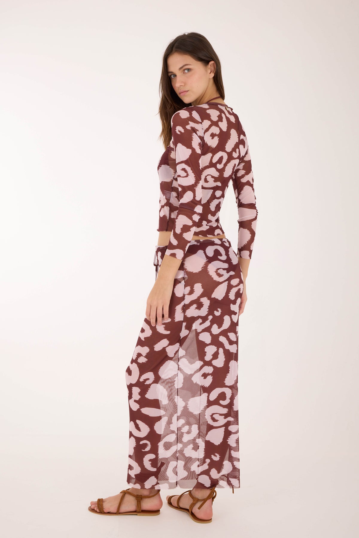 Amber Leopard Sleek Skirt