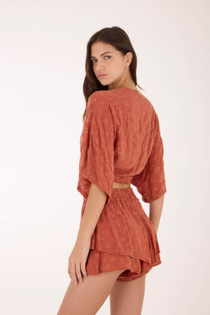Sunset Embroidery Isla Short