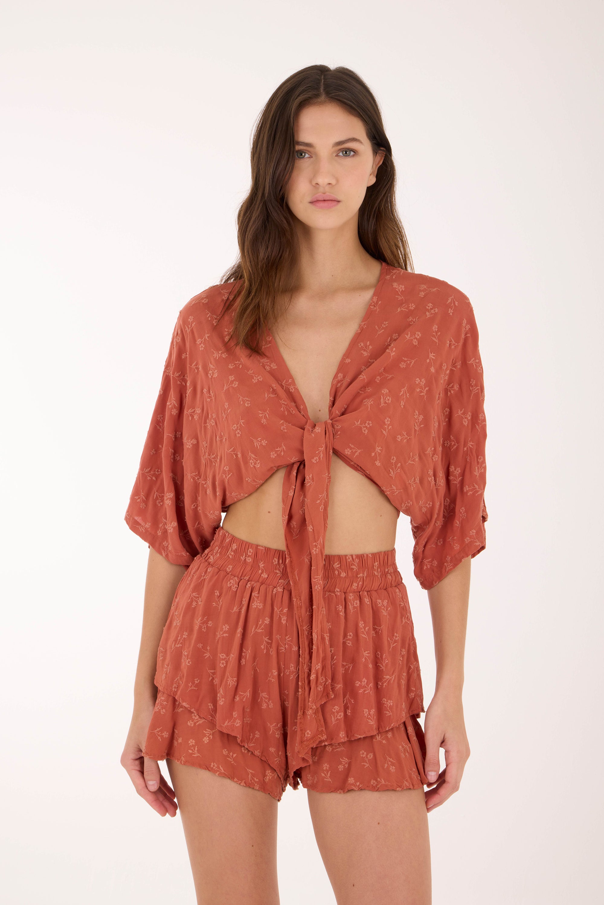 Sunset Embroidery Isla Shirt