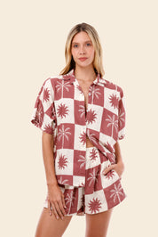 Sunrise Palm Twyla Shirt