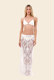 Ivory Encaje Sleek Skirt