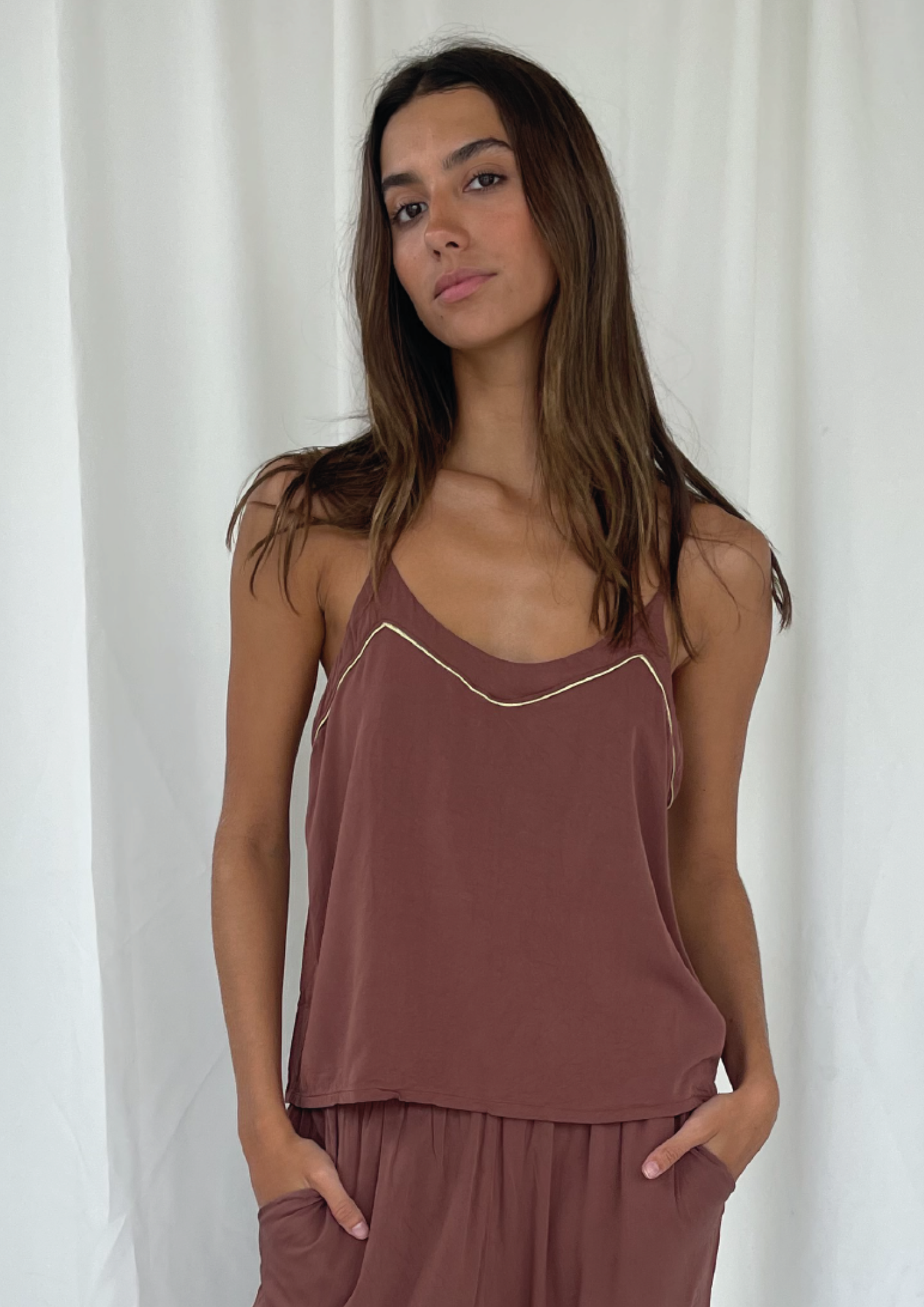Earth Brown Pijama Top