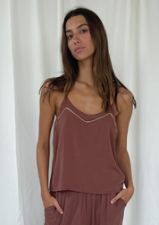 Earth Brown Pijama Top