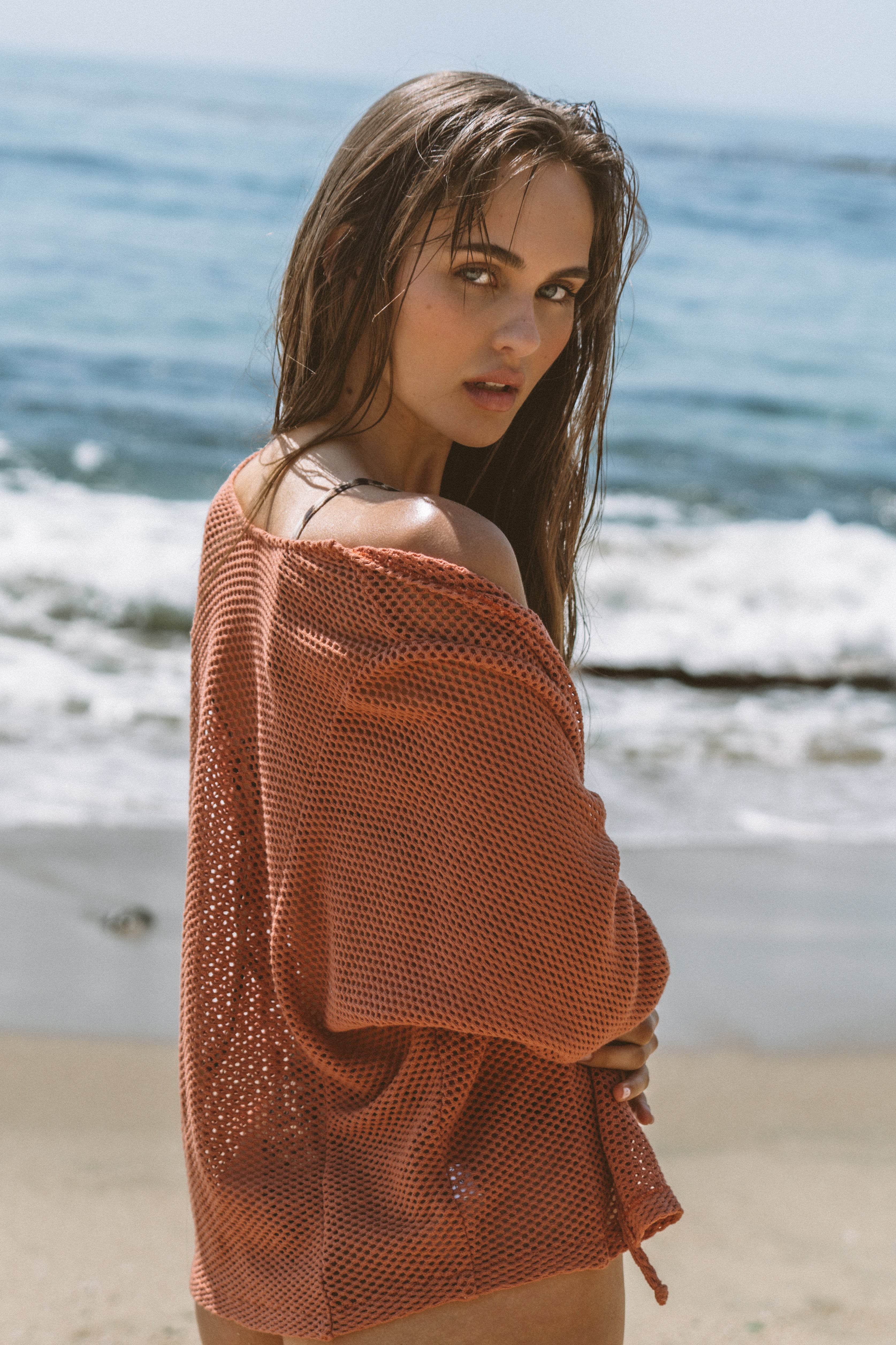 Salmon Mesh Malla Ritual Shirt
