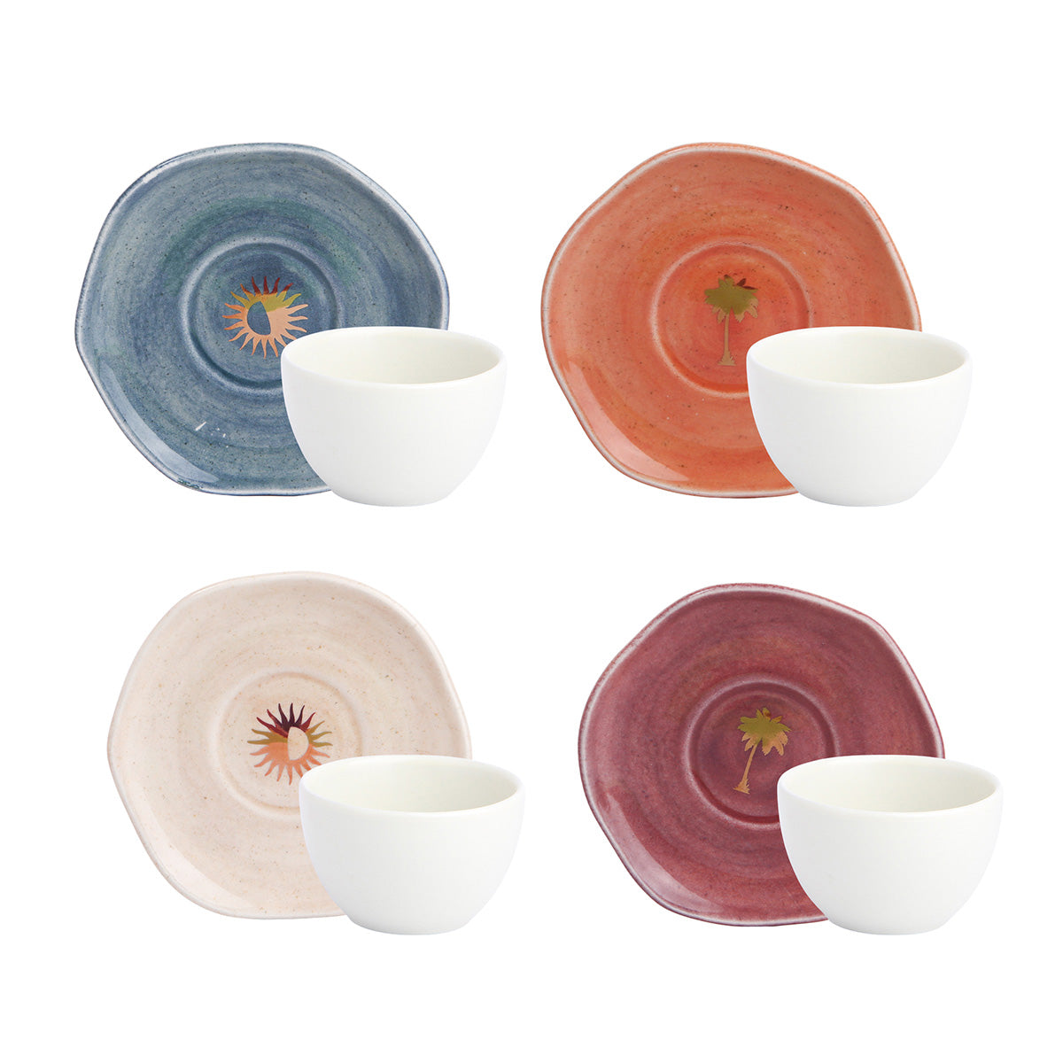 Set de Café / Té Corona x Malai 4 Puestos 8 Piezas