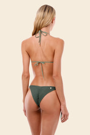 Textured Wave Serenity Green Basal Triangle Top