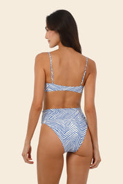 Zebra Line Blue Axell Top